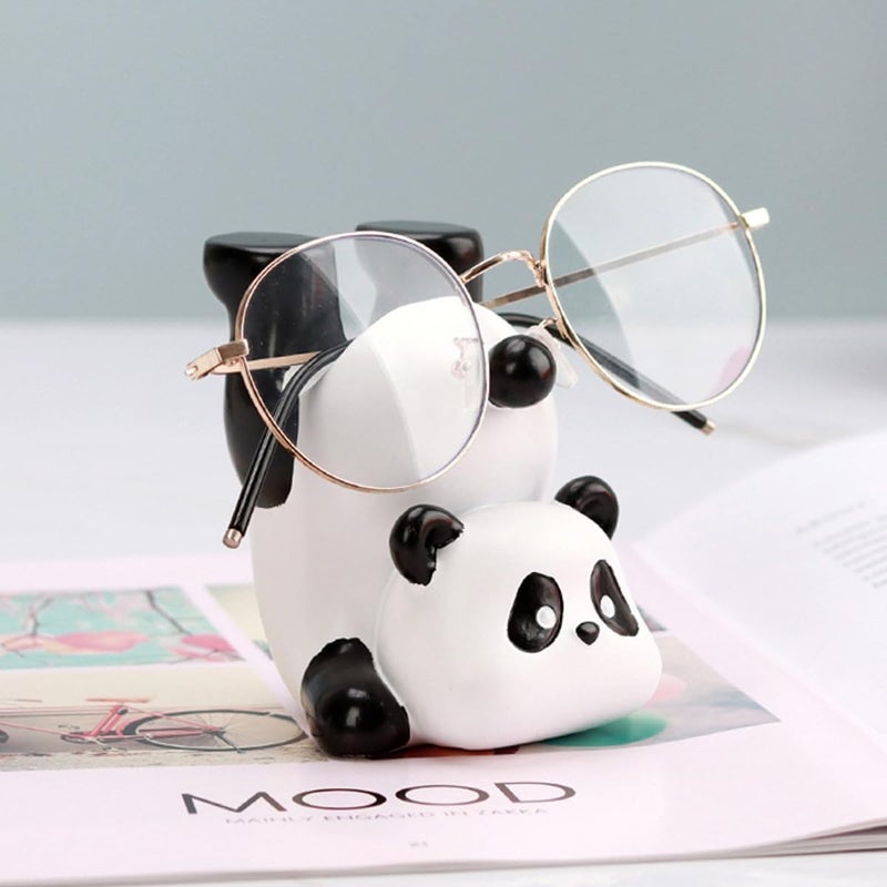 JARPSIRY Cute Panda Glasses Display Stand for Nightstand, Funny Decorative Eyeglass Sunglass Holder, Home Office Desk Decoration (Handstand Panda) - Image 3